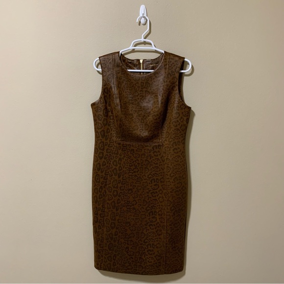 Calvin Klein Dresses & Skirts - Calvin Klein Leopard Print Sheath Dress-Size 10 NWT
